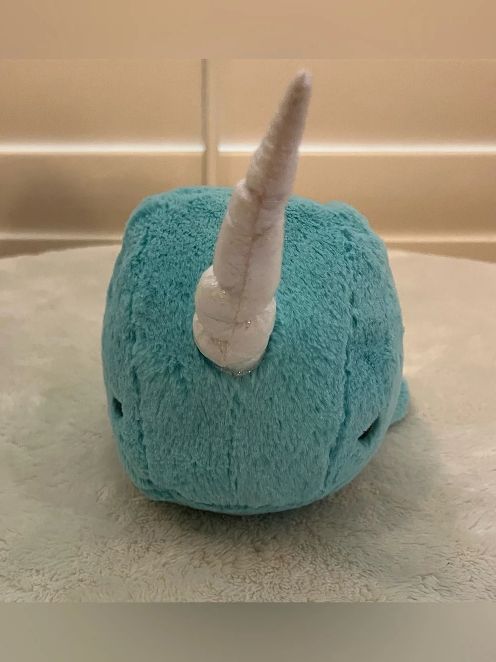 Jellycat Sea Sorbet Narwhal Plush Aqua Blue Unicorn Fish Soft Toy 12.5” W/Horn